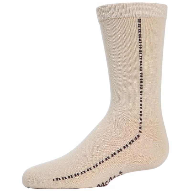 Memoi Boys' Dots On Down Mercerized Cotton Crew Socks