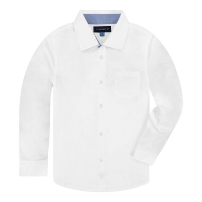 Andy & Evan  Toddler White Poplin Button Down Shirt