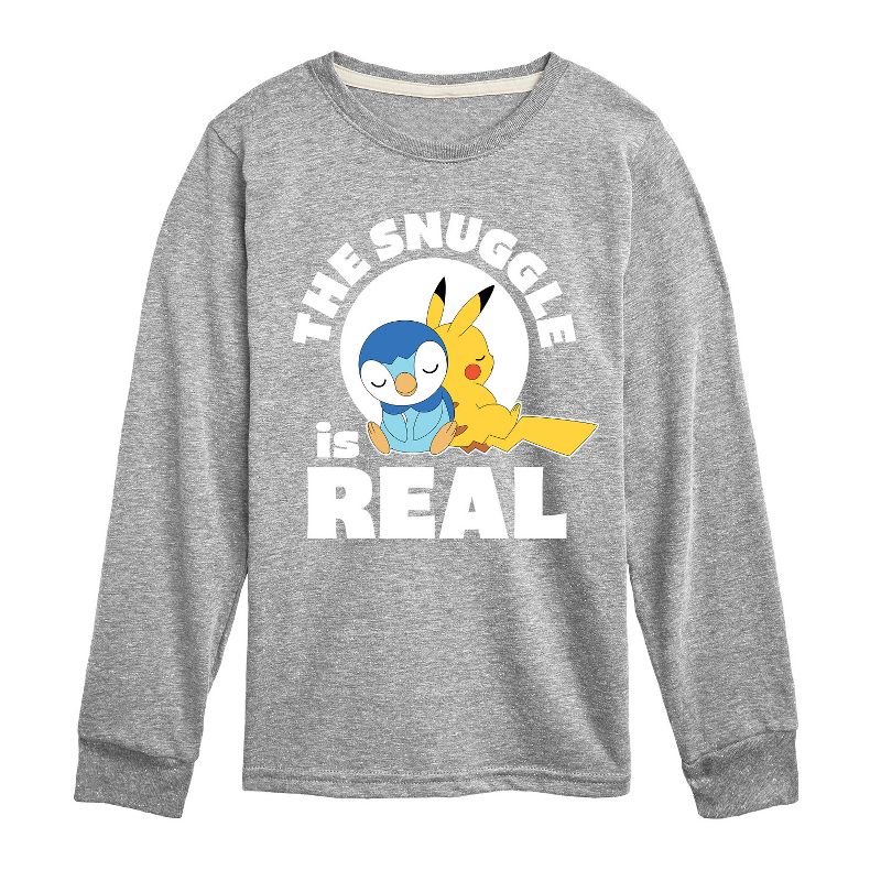 تي شيرت جرافيكي بأكمام طويلة للأولاد - بوكيمون - ذا سناغل إز ريل بيكاتشو وبيبلوب