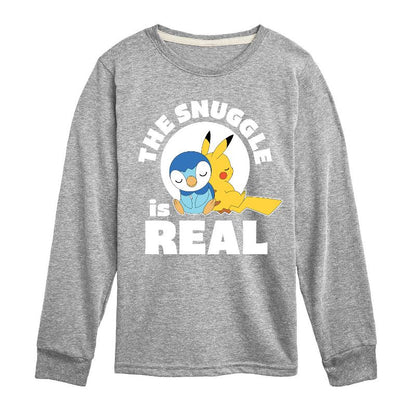 تي شيرت جرافيكي بأكمام طويلة للأولاد - بوكيمون - ذا سناغل إز ريل بيكاتشو وبيبلوب