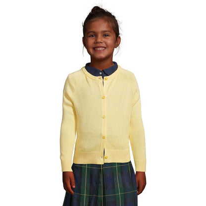 Lands' End School Uniform Kids Cotton Modal Cardigan Sweater