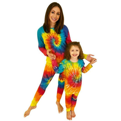 مجموعة ملابس نوم حرارية متناسقة دافئة من Just Love Tie Dye Mommy &amp; Me للنساء والأطفال