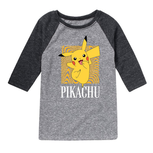 Boys' - Pokémon - Pikachu Thunderbolt Raglan Graphic T-Shirt