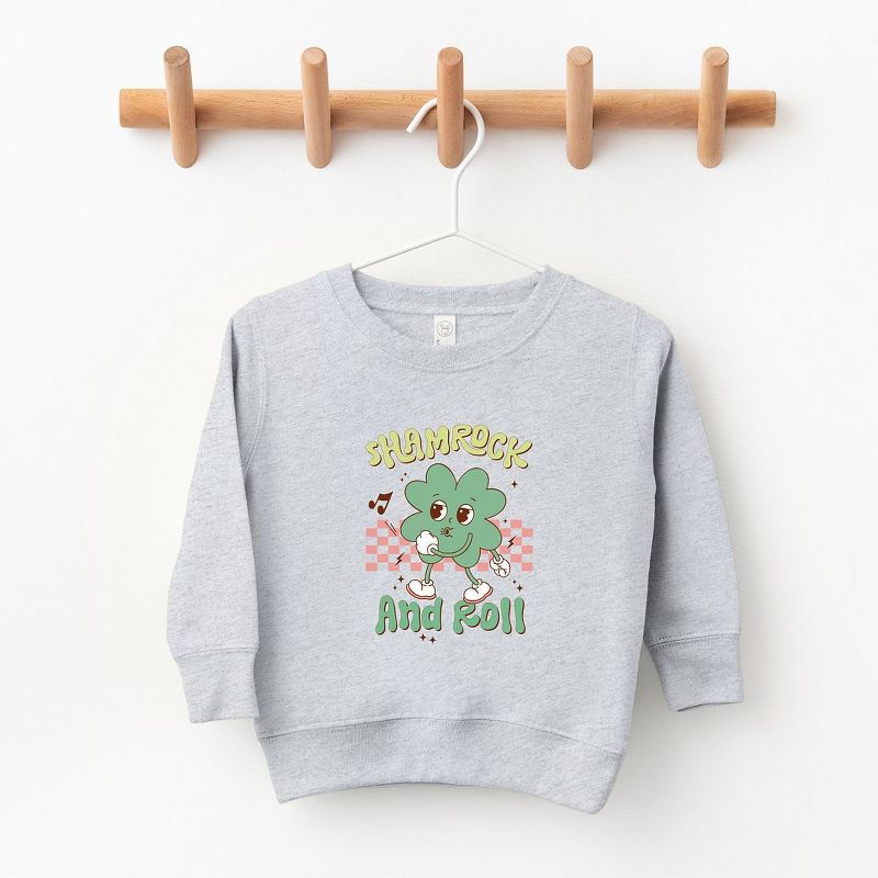 The Juniper Shop Shamrock And Roll Youth Ultra-Soft Graphic Sweatshirt