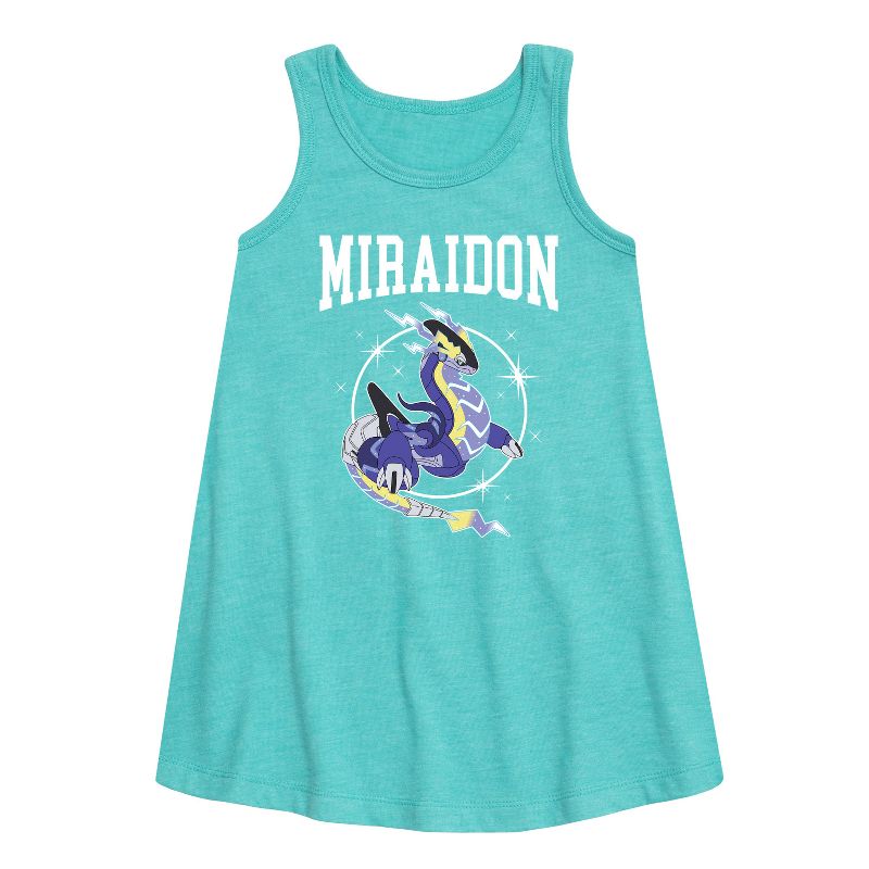 فستان ميرايدون كوليجيت جرافيكي بدون أكمام للبنات - بوكيمون