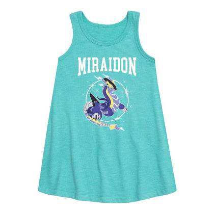 فستان ميرايدون كوليجيت جرافيكي بدون أكمام للبنات - بوكيمون