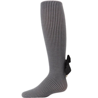 Memoi Girls' Herringbone Bow Back Tights