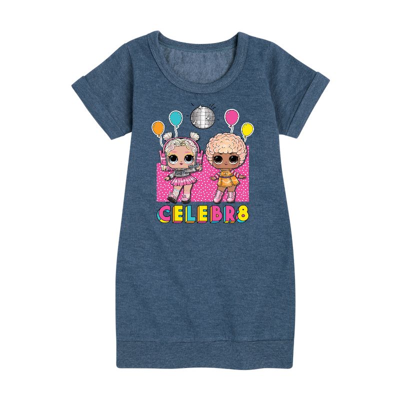 Girls' - LOL Surprise! - Celebr8 Graphic Short Sleeve Fleece Dress