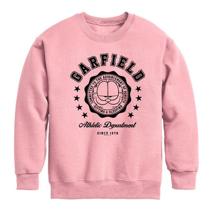 Boys' - Garfield - Varsity Seal Graphic Long Sleeve Fleece Sweatshirt