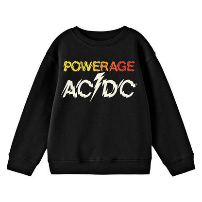 ACDC Powerage Crew Neck Long Sleeve Boys' Black Sweatshirt