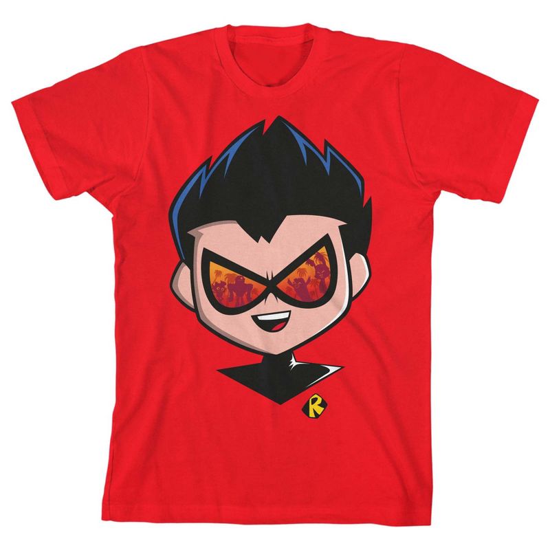 تي شيرت روبن للشباب باللون الأحمر من Teen Titans