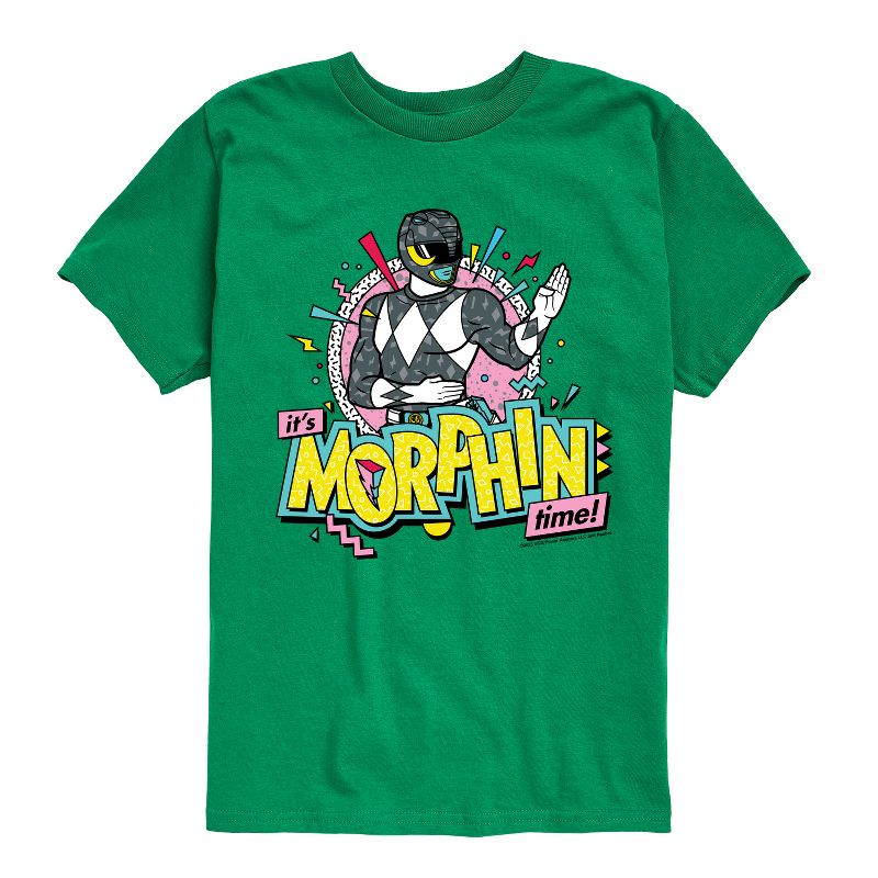 Boys' - Power Rangers - Morphin Time Black Short Sleeve Graphic T-Shirt