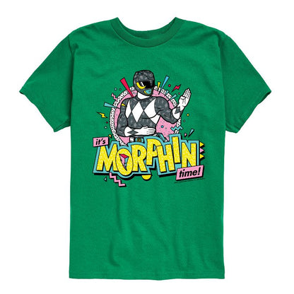 Boys' - Power Rangers - Morphin Time Black Short Sleeve Graphic T-Shirt