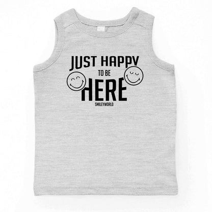 قميص بدون أكمام للشباب من The Juniper Shop SmileyWorld Just Happy To Be Here