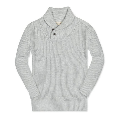 Hope & Henry Boys'  Long Sleeve Shawl Collar Sweater, Kids
