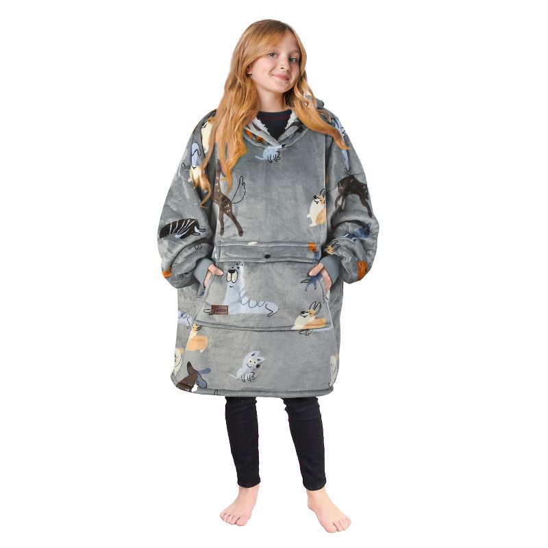 سويت شيرت تيرينيا للبنات والأولاد، بلوفر صوف كبير الحجم، بطانية مبطنة بالصوف، هدية عيد الميلاد للأطفال والمراهقين والشباب