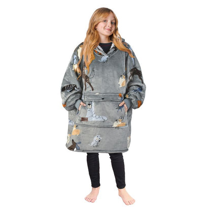 سويت شيرت تيرينيا للبنات والأولاد، بلوفر صوف كبير الحجم، بطانية مبطنة بالصوف، هدية عيد الميلاد للأطفال والمراهقين والشباب