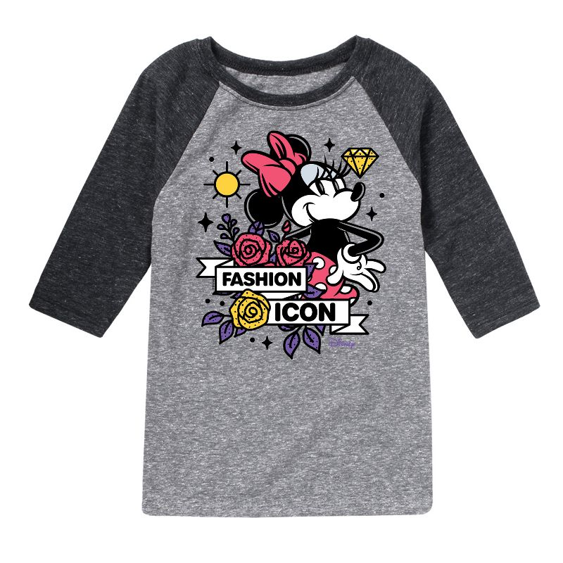 Boys' - Disney - Minnie Mouse is a Fashion Icon Raglan Graphic T-Shirt