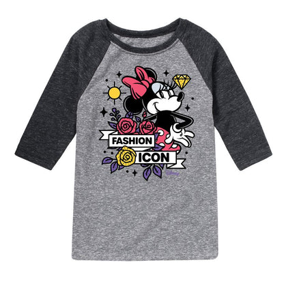 Boys' - Disney - Minnie Mouse is a Fashion Icon Raglan Graphic T-Shirt