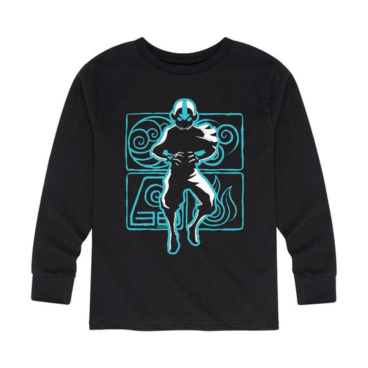 Boys' - Avatar: The Last Airbender - Aang Airbending Long Sleeve Graphic T-Shirt