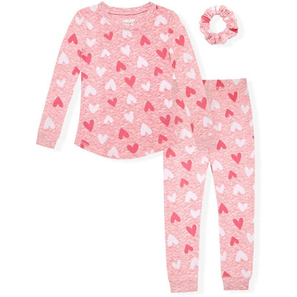 Sleep On It Girls 2-Piece Super Soft Jersey Long Sleeve Snug-Fit Pajama Set - Toddler Pajamas to Girls Pajama Sets