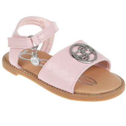 bebe Girls' Sandals - Open Toe Flat Sandals for Girls, Stylish and Comfy Sandals (Toddler/Little Girl/Big Girl)