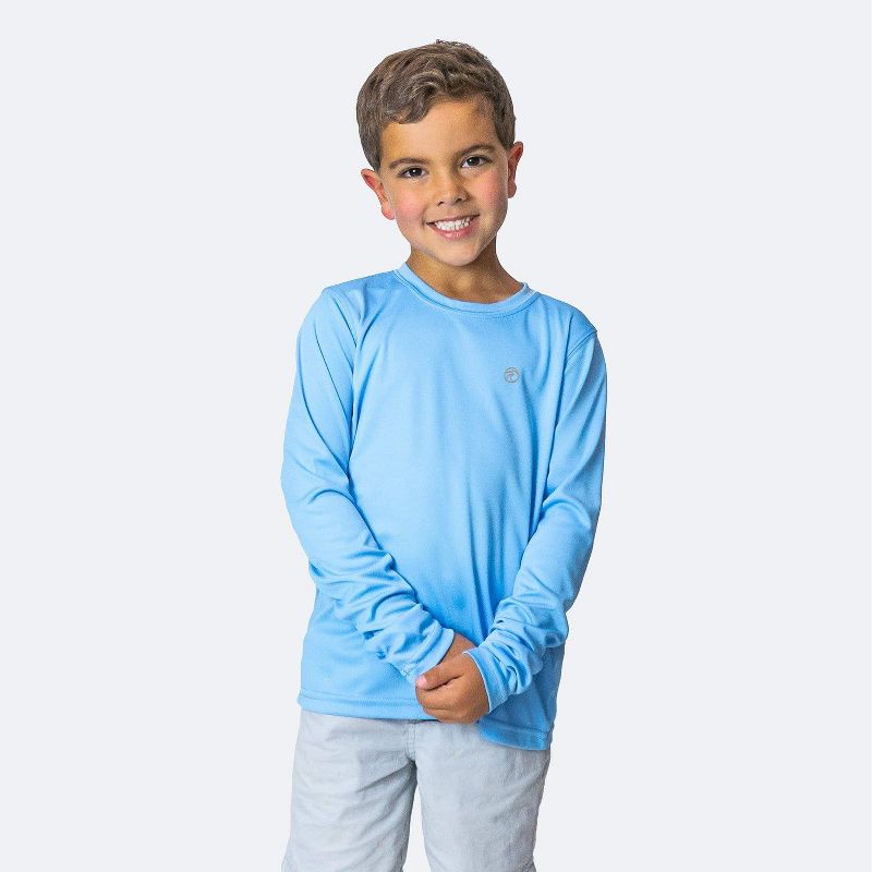قميص سباحة Vapor Apparel Youth UPF 50+ للحماية من أشعة الشمس فوق البنفسجية بأكمام طويلة وواقي من الطفح الجلدي