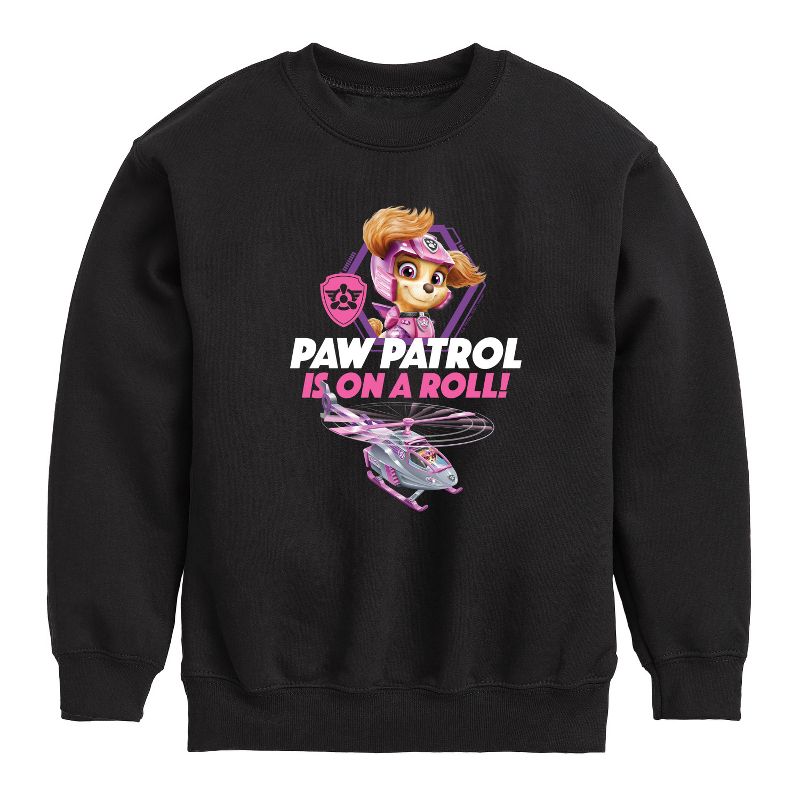 Boys' - Paw Patrol - Paw Patrol Is On A Roll Graphic Long Sleeve Fleece Sweatshirt