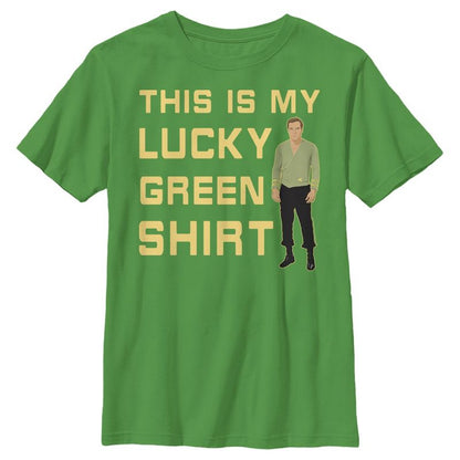 Boy's Star Trek St. Patrick's Day Kirk This is my Lucky Green Shirt T-Shirt