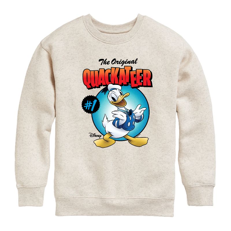 Boys' - Disney - Quackateer Graphic Long Sleeve Fleece Sweatshirt