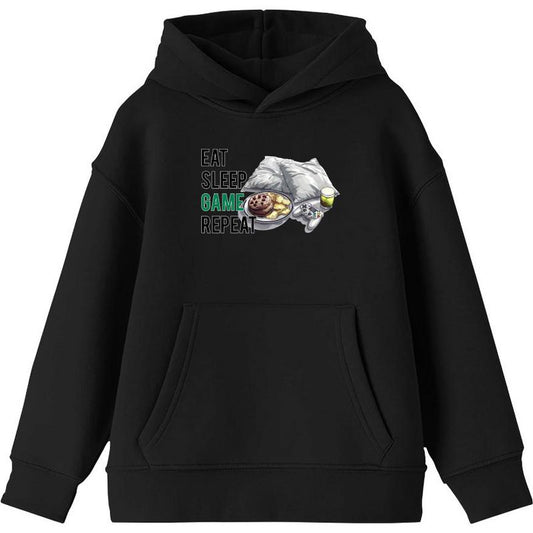 "Eat, Sleep, Game, Repeat" Youth Long Sleeve Hoodie