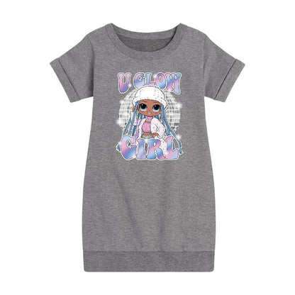 Girls' - LOL Surprise! - Winter Dolls Graphic Short Sleeve Fleece Dress