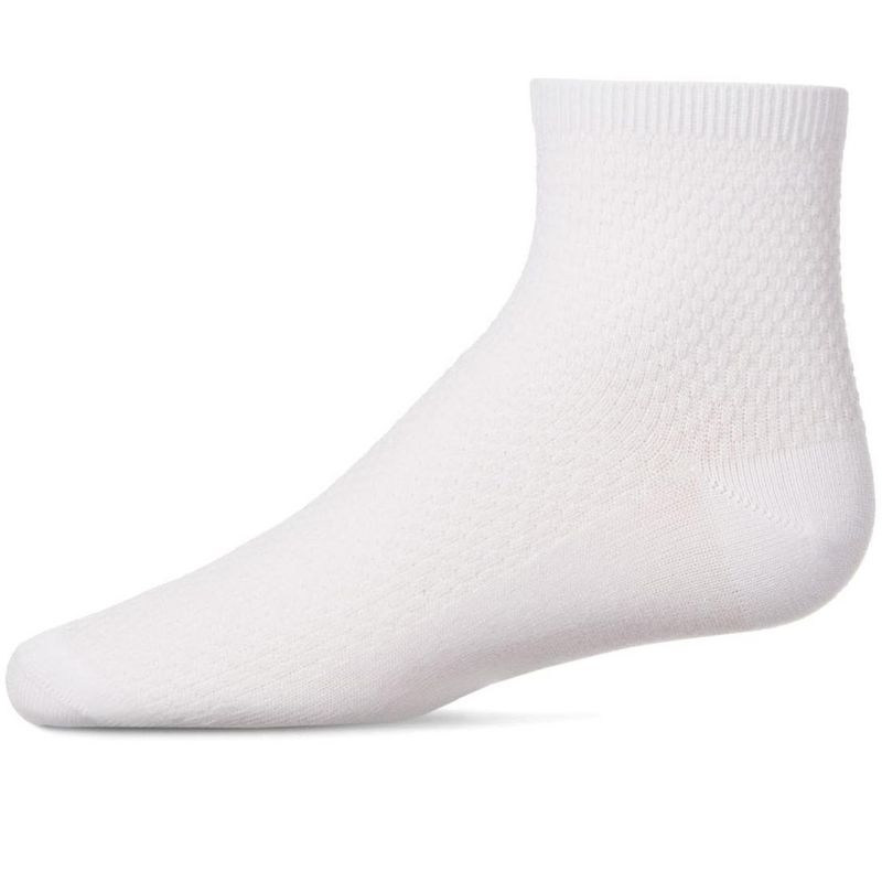 Memoi Girls' Pique Stitch Anklet Socks