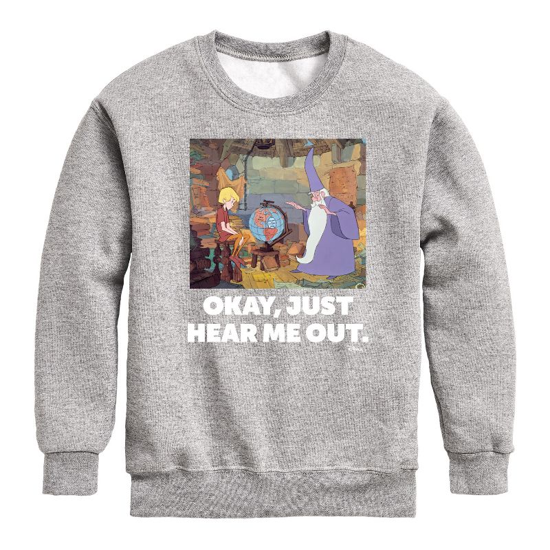 Boys' - Disney - The Sword And The Stone Graphic Long Sleeve Fleece Sweatshirt