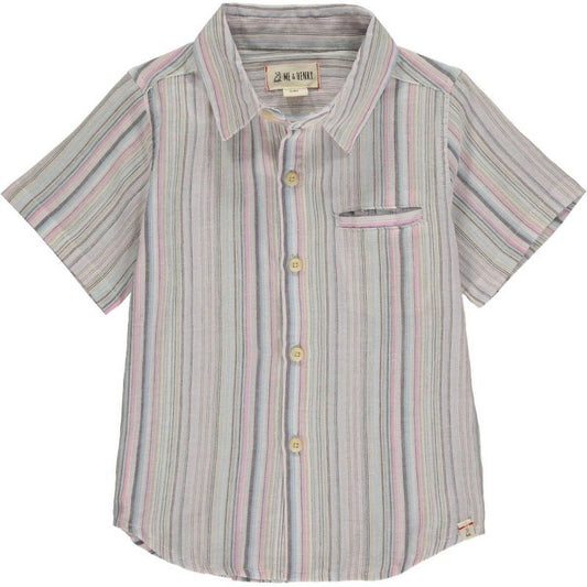 Boy's Multi Stripe Short Sleeved Shirt - ME & HENRY