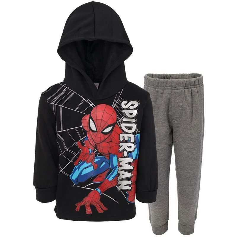 طقم ملابس من Marvel Fleece Raglan Pullover Hoodie وسروال رياضي