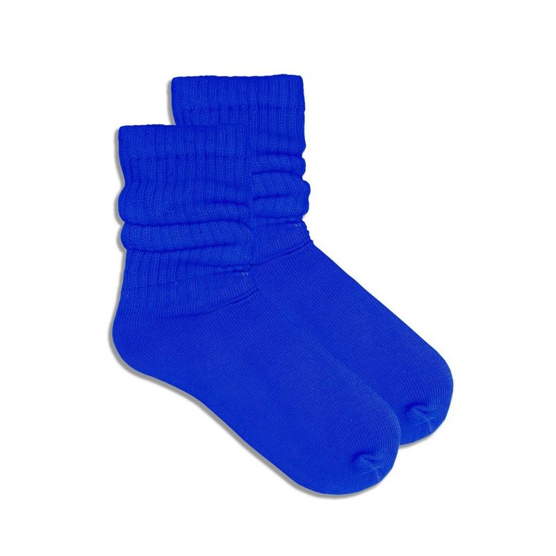 Royal Blue Slouch Socks the Sock Panda (Adult Medium or Small Sizes) - Midweight