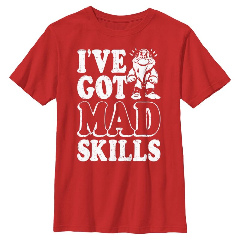 Boys Snow White and the Seven Dwarfs Grumpy Mad Skills T Shirt