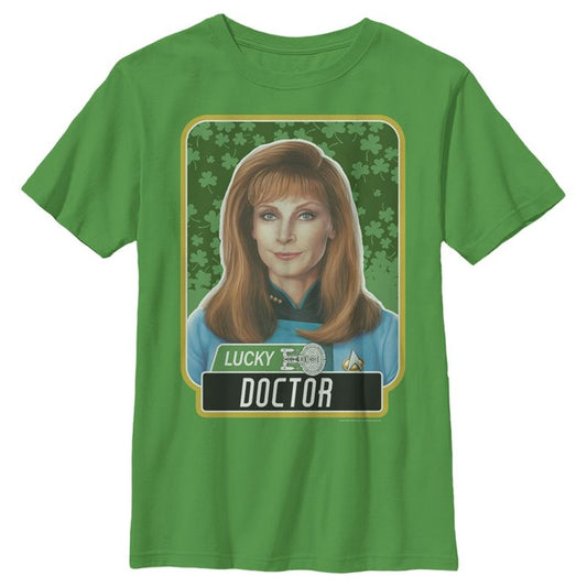 Boy's Star Trek: The Next Generation St. Patrick's Day Lucky Doctor Beverly Crusher T-Shirt