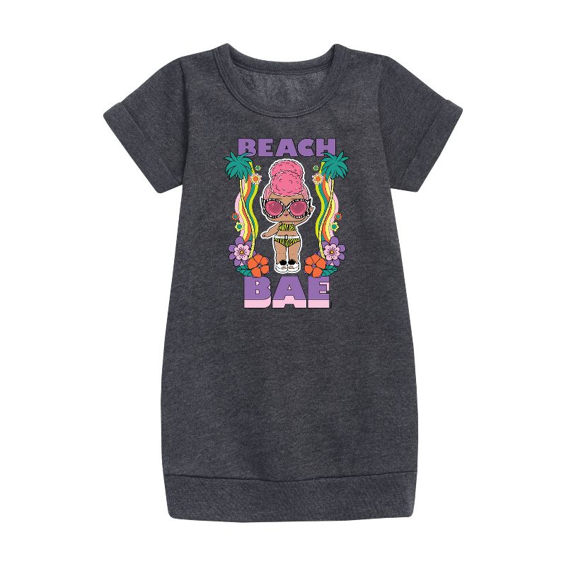 Girls' - LOL Surprise! - Groovy Beach Babe Graphic Short Sleeve Fleece Dress