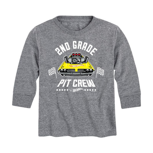 Boys' - Hot Wheels - Pit Crew 2nd Grade Long Sleeve Graphic T-Shirt