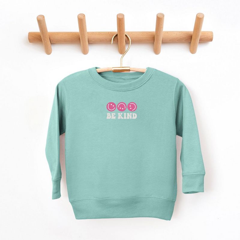 The Juniper Shop Embroidered Be Kind Turning Smiles Youth Ultra-Soft Graphic Sweatshirt