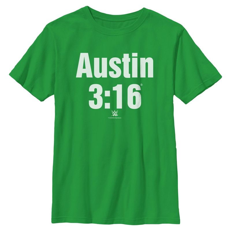 تي شيرت WWE Stone Cold Steve Austin 3:16 أبيض بشعار الأولاد