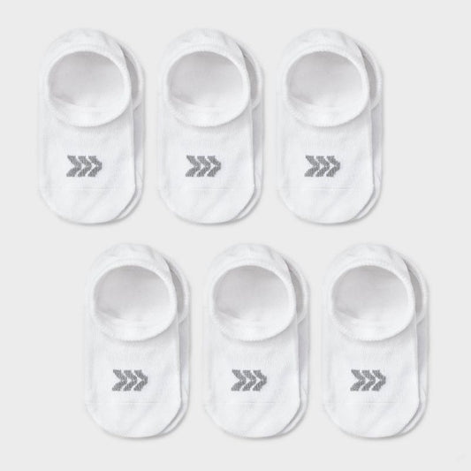 Kids' 6pk Liner Socks - All In Motion™ White