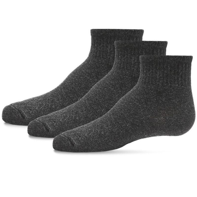 Memoi Kids' 3 Pair Pack Mid Cut Cotton Blend Socks