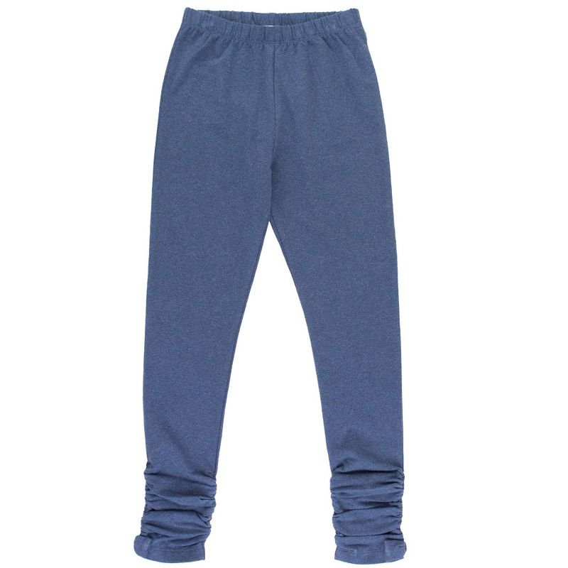 RuffleButts Girls Ruched Bow Leggings