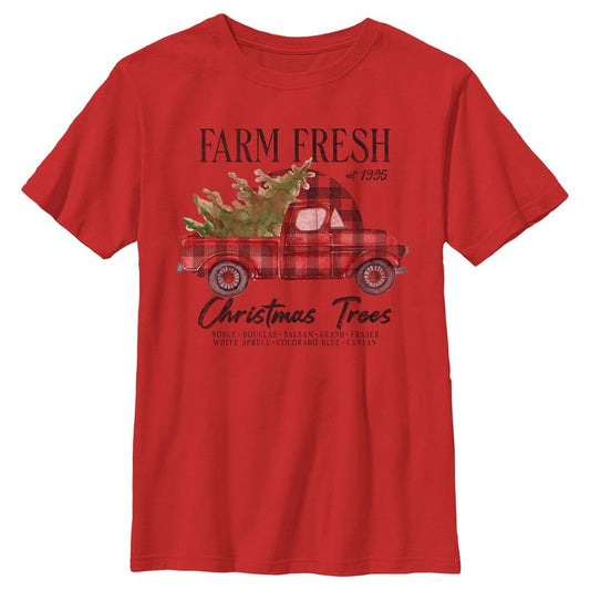 Boy's Lost Gods Farm Fresh Christmas Tree T-Shirt