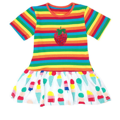 Wrapables Girls Casual Summer Dress with Sequins