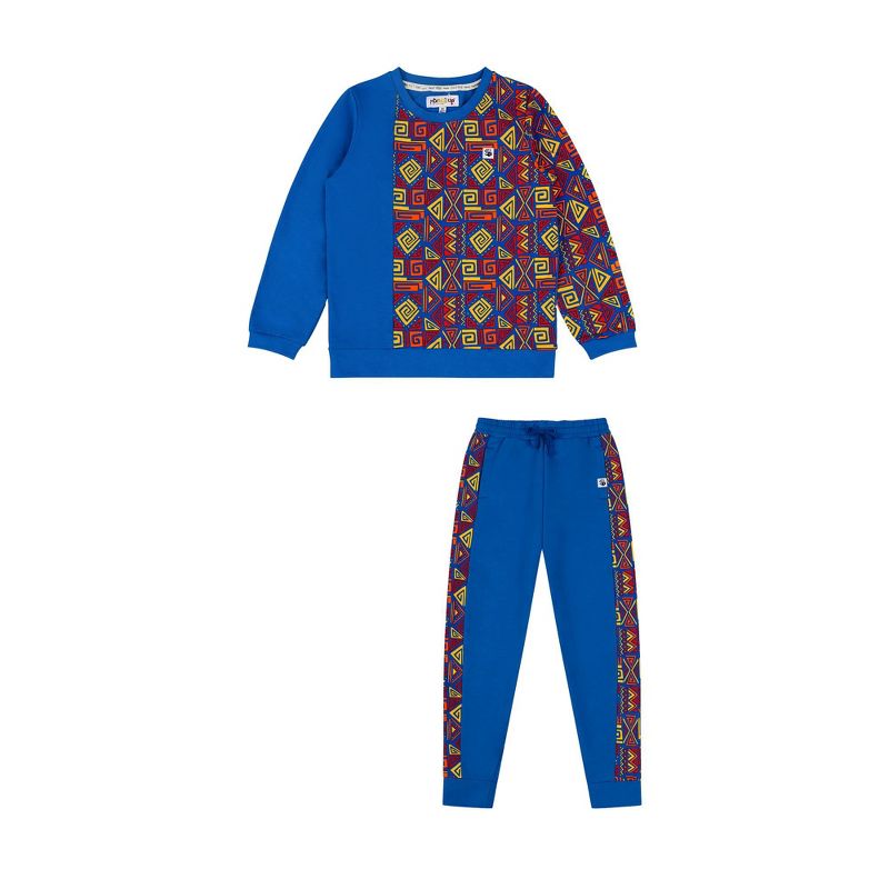 Mixed Up Clothing Boys Sweatshirt and Jogger Set - Blue Multicolor