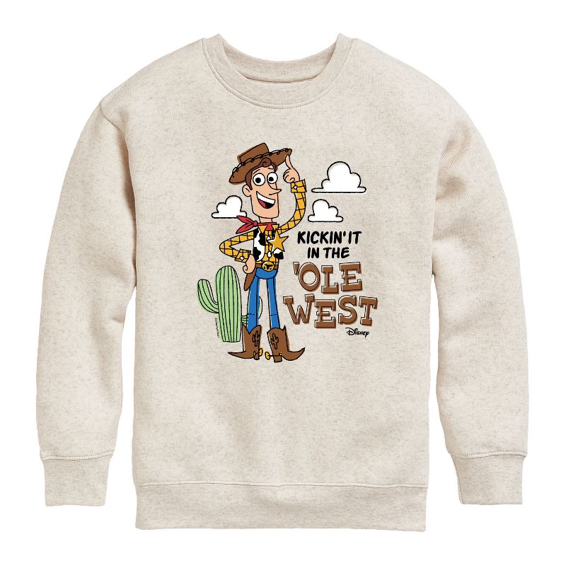 Boys' - Disney - Kicking It In The Ole West Graphic Long Sleeve Fleece Sweatshirt